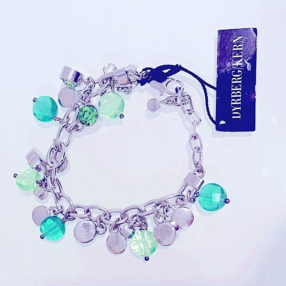 Gorgeous silver bracelet with Swarovski Crystals from designer Dyrberg Kern.
